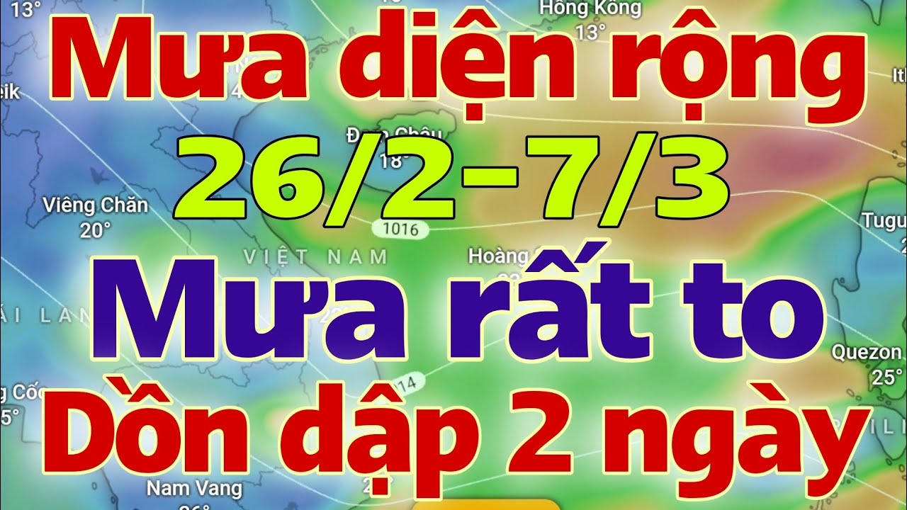 Dự b&aacute;o thời tiết mới nhất ng&agrave;y mai 26/2/2026 | dự b&aacute;o b&atilde;o mới nhất | thời tiết 3 ng&agrave;y tới