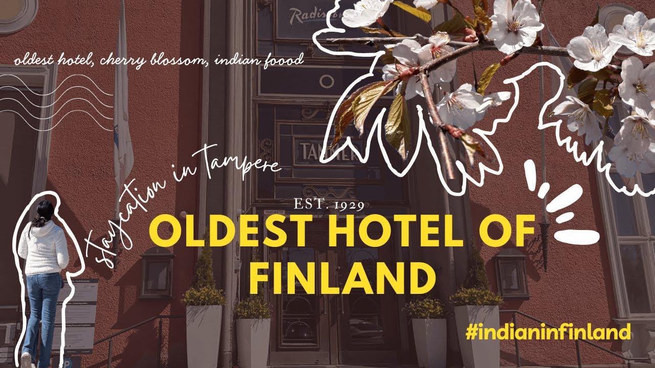 Staying at Finland’s Oldest Hotel🇫🇮 Indian Food Momo Cherry Blossom🌸 in Tampere #lifeinfinland