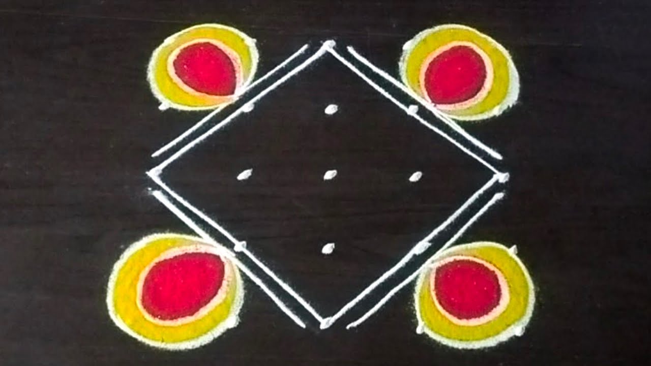 5x5 rangoli | thipkyanchi rangoli | festival muggulu | diwali rangoli