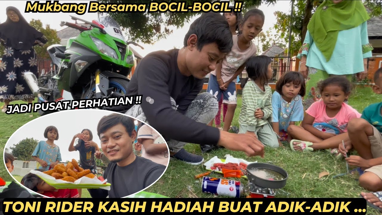 TONI RIDER KASIH HADIAH BUAT ADIK-ADIK CINTA || LANGSUNG DIPAKE BUAT MUKBANG BARENG‼️