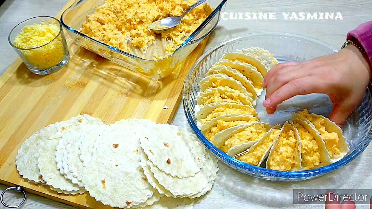 ميني طاكوس لرمضان🌙خطيير مثل المطاعم الكبرى بدون عجين وحشوة الدجاج اللذيذة لاا يقاوم😋