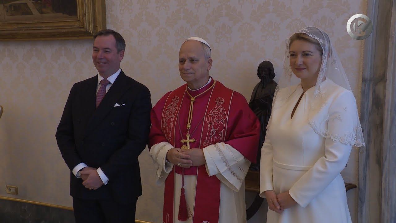 Papa Leone XIV riceve in Udienza il Granduca Guillaume V e la Granduchessa Stephanie di Lussemburgo