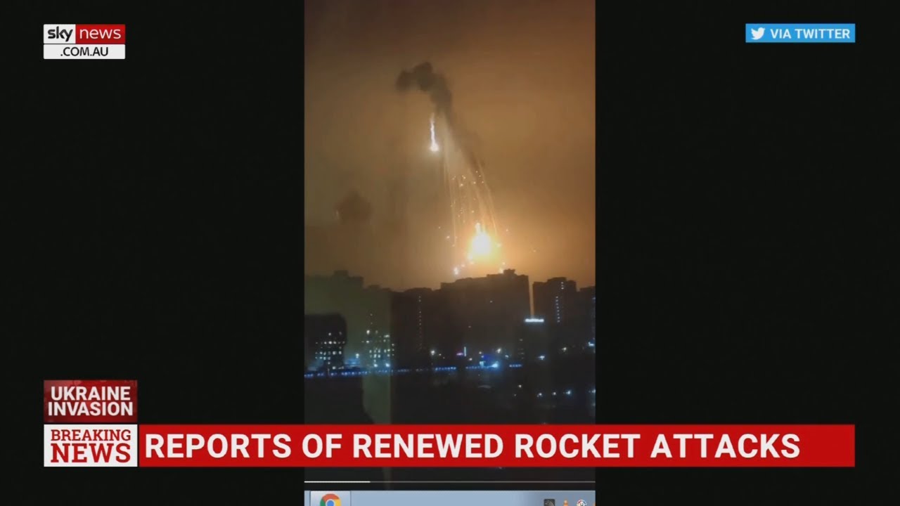 WATCH: Harrowing footage shows explosion over Kyiv