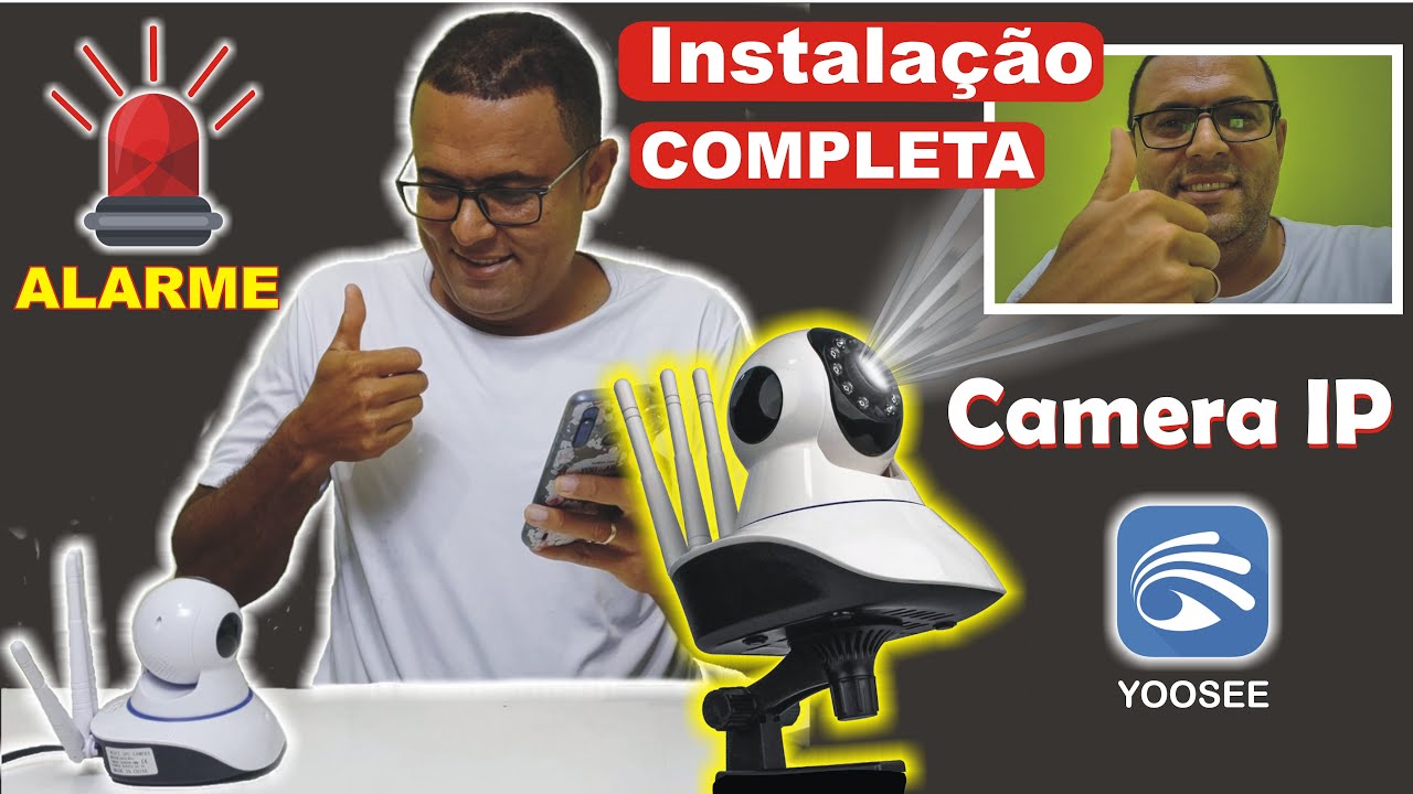 Como Instalar Camera IP Wifi 360 Espia Baba Eletronica 3 antenas [PASSO A PASSO]