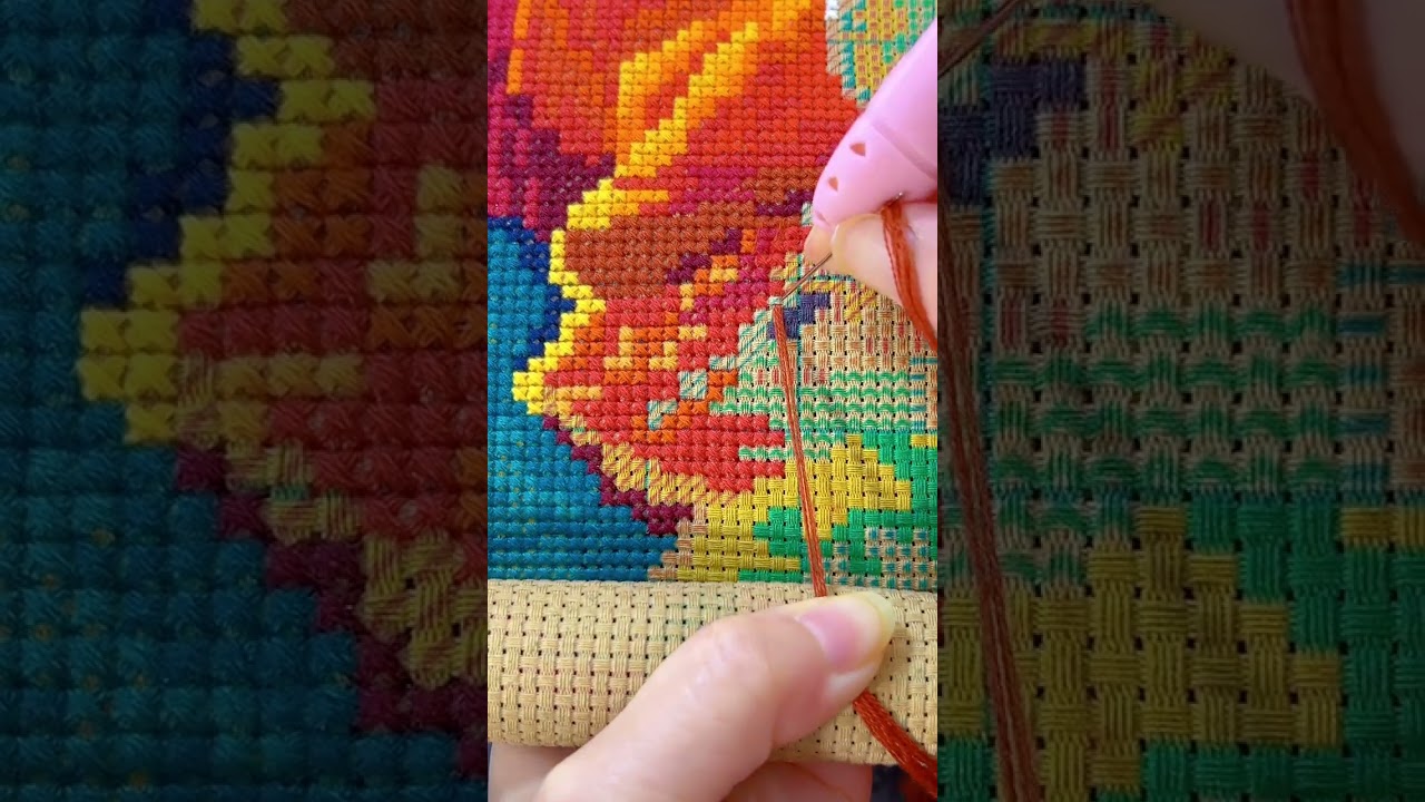 #Cross-stitch enthusiast#A complete tutorial on cross-stitch techniques#Cross-stitch#Handm