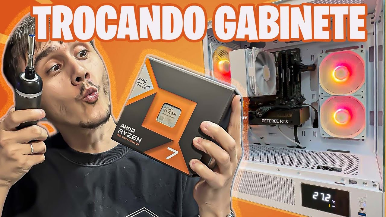 Trocando Gabinete Gamer do cliente Passo a Passo I Gabinete Gamdias Atlas M1 WH