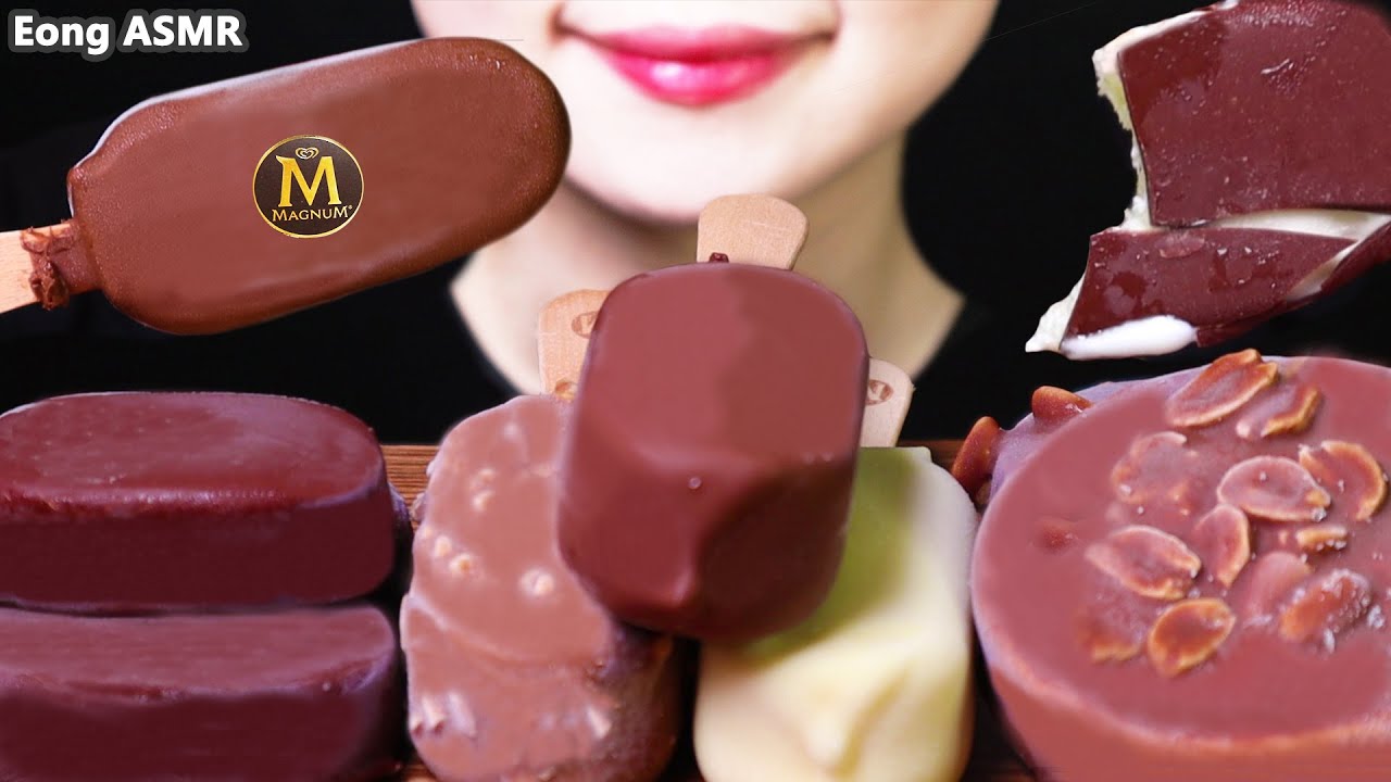 ASMR CHOCOLATE ICE CREAM TICO MAGNUM GOOGOO 초콜릿 아이스크림 티코 매그넘 구구