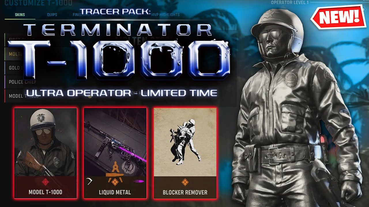 NEW Tracer Pack TERMINATOR BUNDLE T1000 TRACERS 🔥 on VANGUARD WARZONE! (Liquid Metal MP40 Gameplay)
