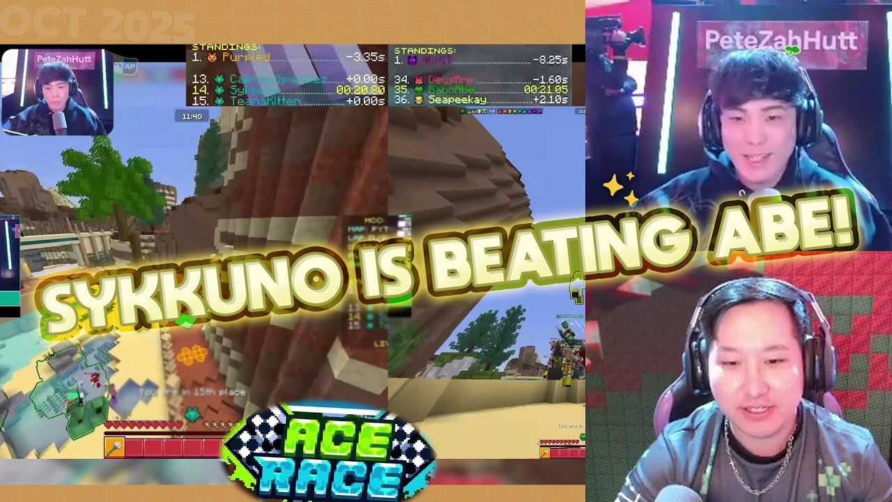 Sykkuno is BEATING Abe at almost the same pace at this ACE RACE MCC!