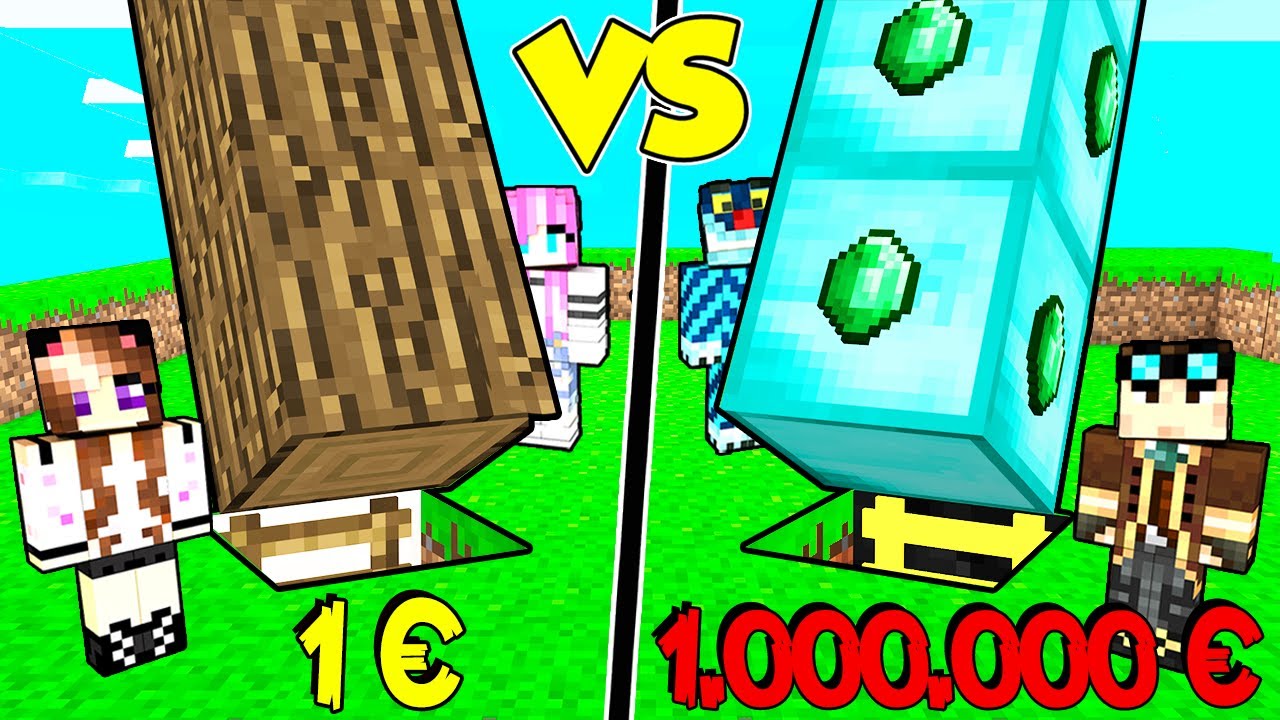 CASA SEGRETA DA 1€ CONTRO CASA SEGRETA DA 1.000.000€ SU MINECRAFT!!