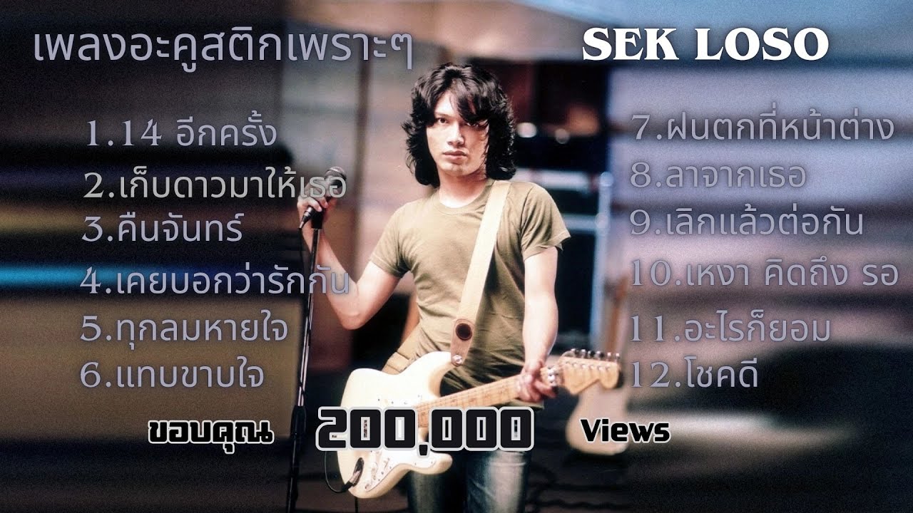 รวมเพลงอะคูสติกเพราะๆ พี่เสก โลโซ ฟังเพลินๆ