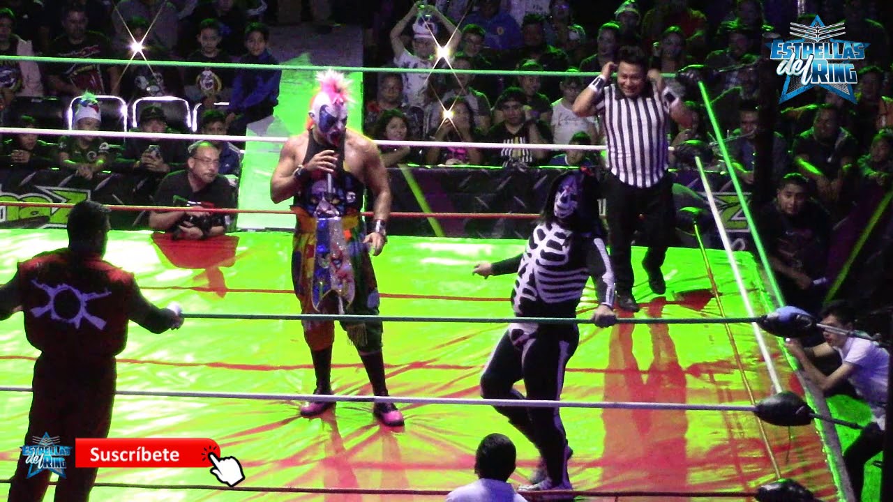Psycho Clown y la Parka vs Texano Jr y el Hijo del Fantasma en la Arena Neza