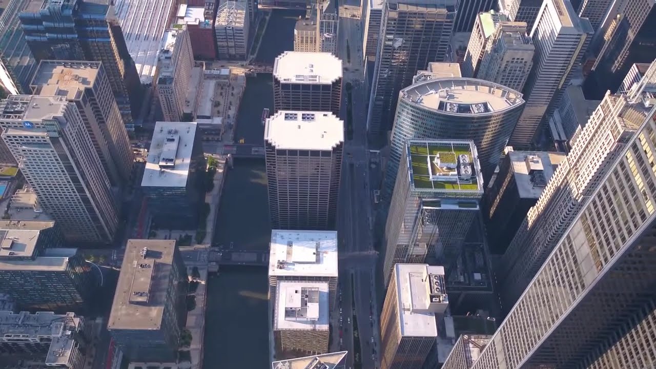 Chicago 4k, Chicago Downtown, Chicago Skyline, USA