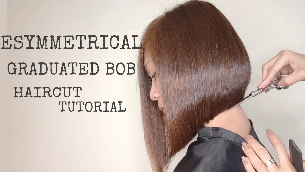 How To Cut: Asymmetrical Graduated Bob // Medium Length // Full Haircut