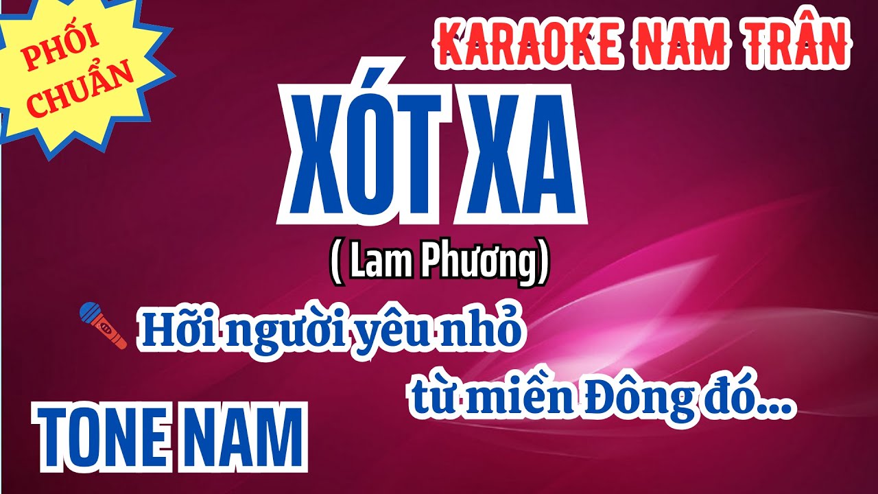 Karaoke Xót Xa (Lam Phương) Tone Nam | Nam Trân