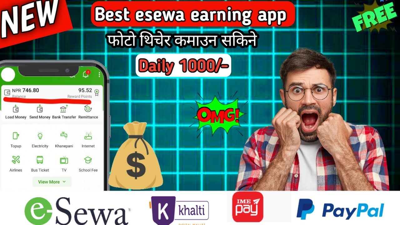 Best esewa earning app in nepal \ esewa earning app \ new earning app in nepal