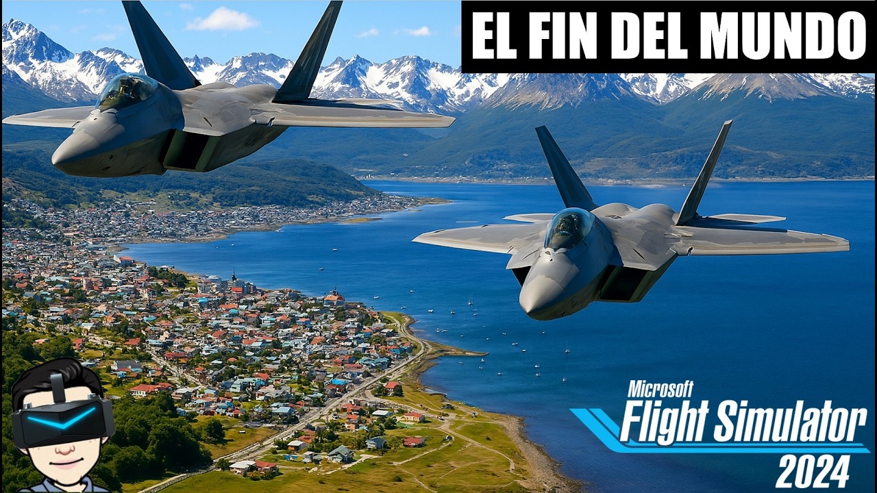 F-22 Tandem Approach in VR | Ushuaia, AR | Microsoft Flight Simulator 2024 | Pimax Crystal Light