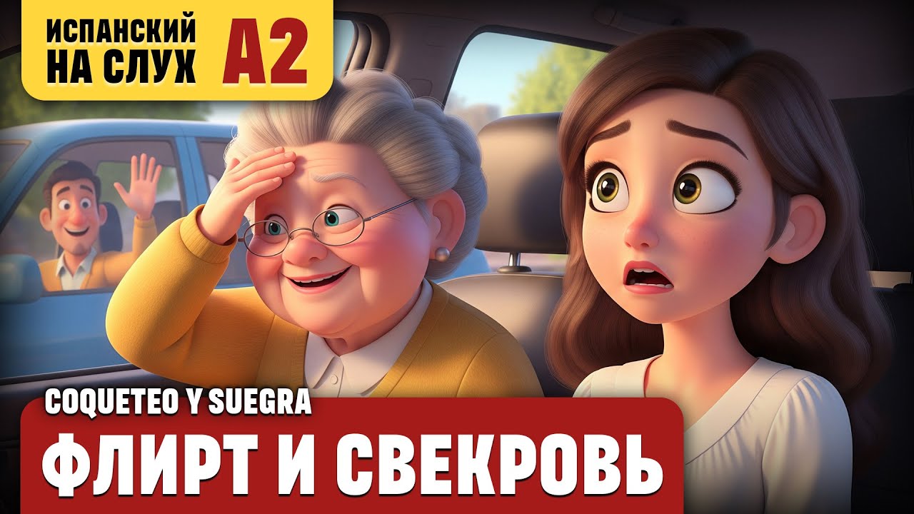Флирт и свекровь. Весёлый рассказ (уровень А2). Испанский на слух.