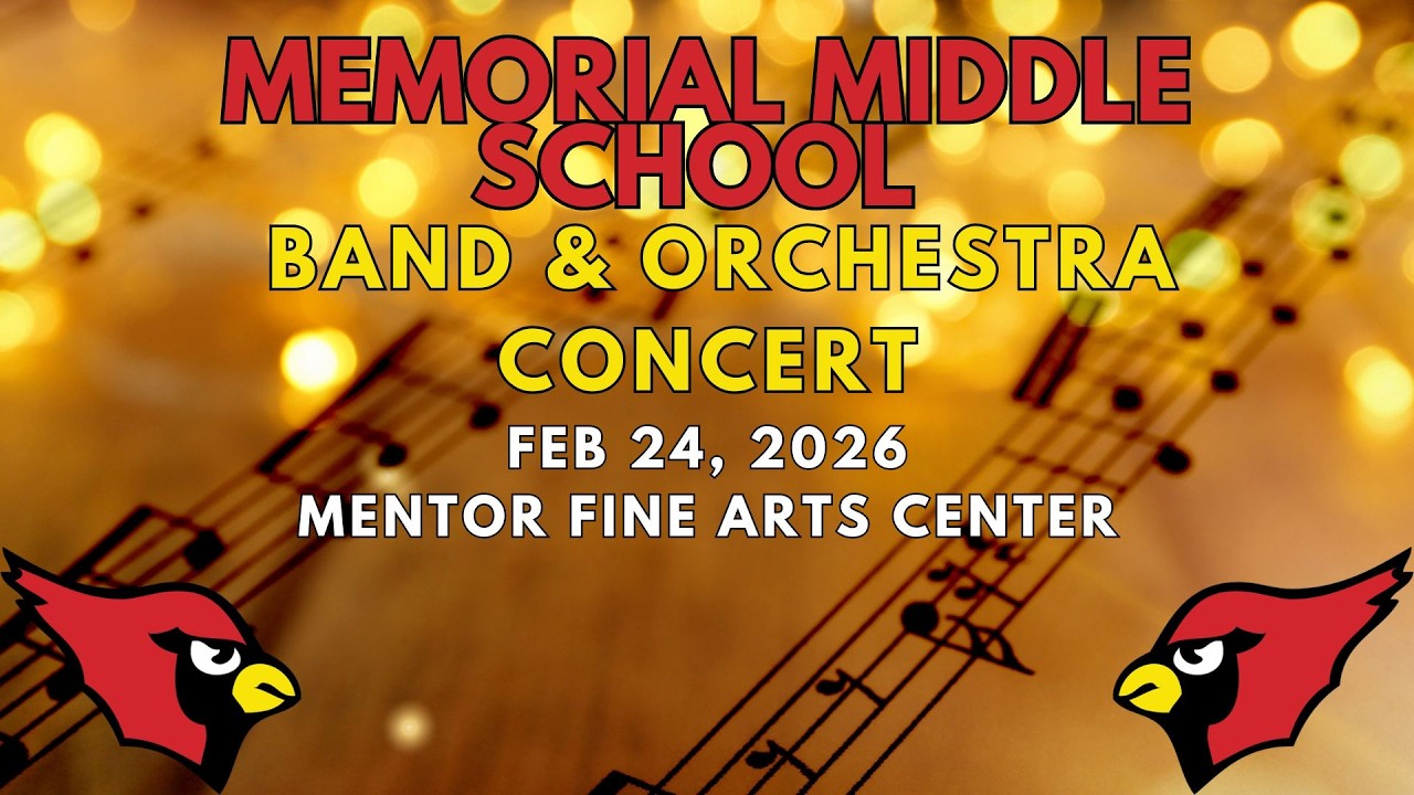 Memorial Middle School Band & Orchestra Concert Feb 24, 2026