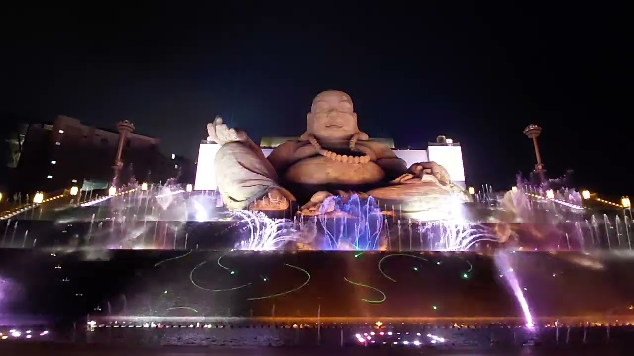 Giant Laughing Buddha Musical Fountain Show | Ba Den Mountain, Vietnam 🇻🇳 | Nhạc Nước Núi Bà Đen