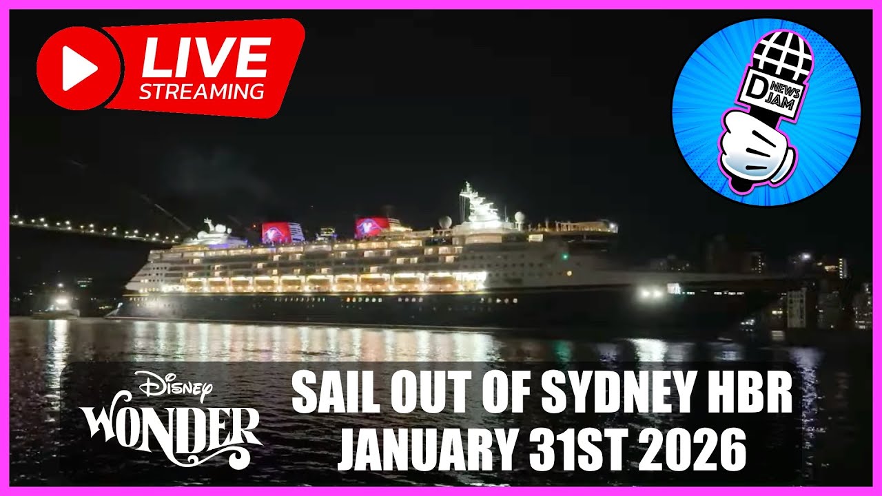 Disney Wonder Live Stream: Sail Out Sydney Harbour January 31st 2026. 😃👍🏼🏰🇦🇺🛳⚓️