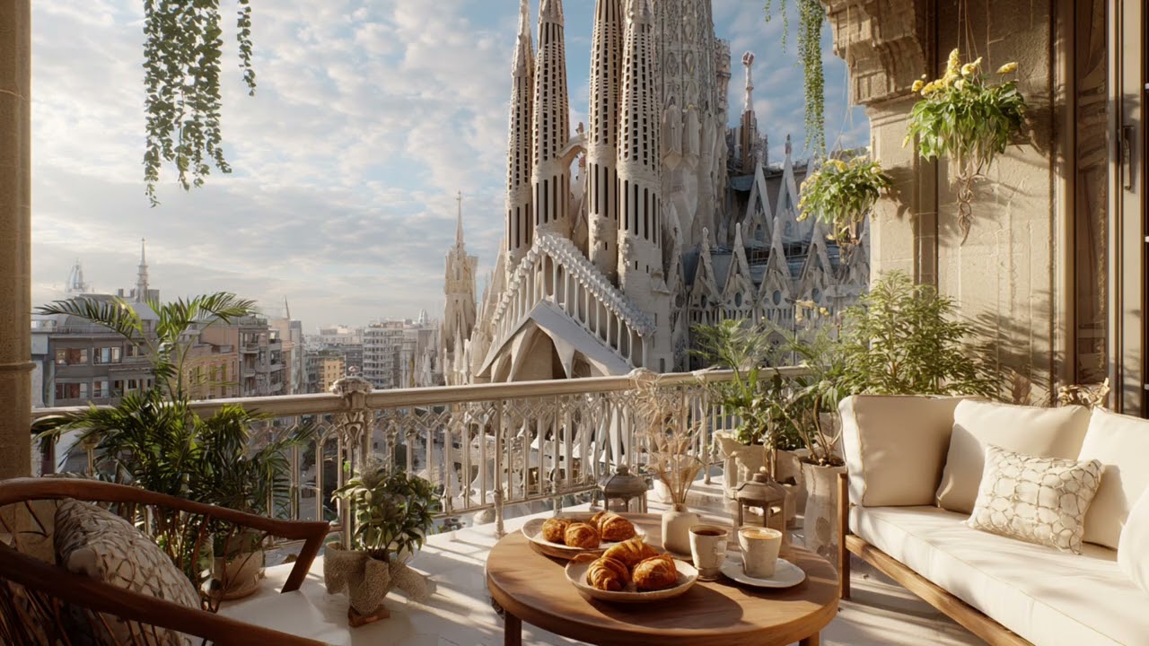 Morning Jazz at the Sagrada Fam&iacute;lia, Barcelona | Relaxing Bossa Nova & Smooth Caf&eacute; Music ☕