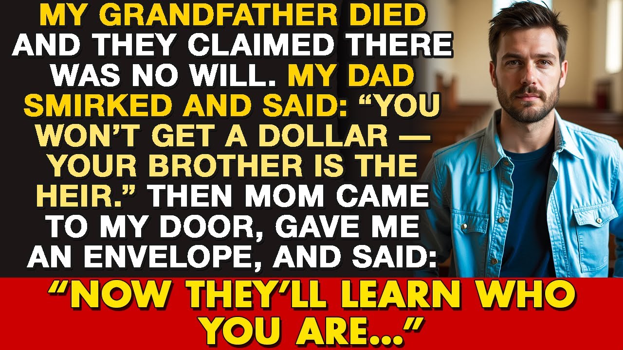 My Dad Gave My Brother Everything From Grandpa — Then My Mom Quietly Handed Me an Envelope