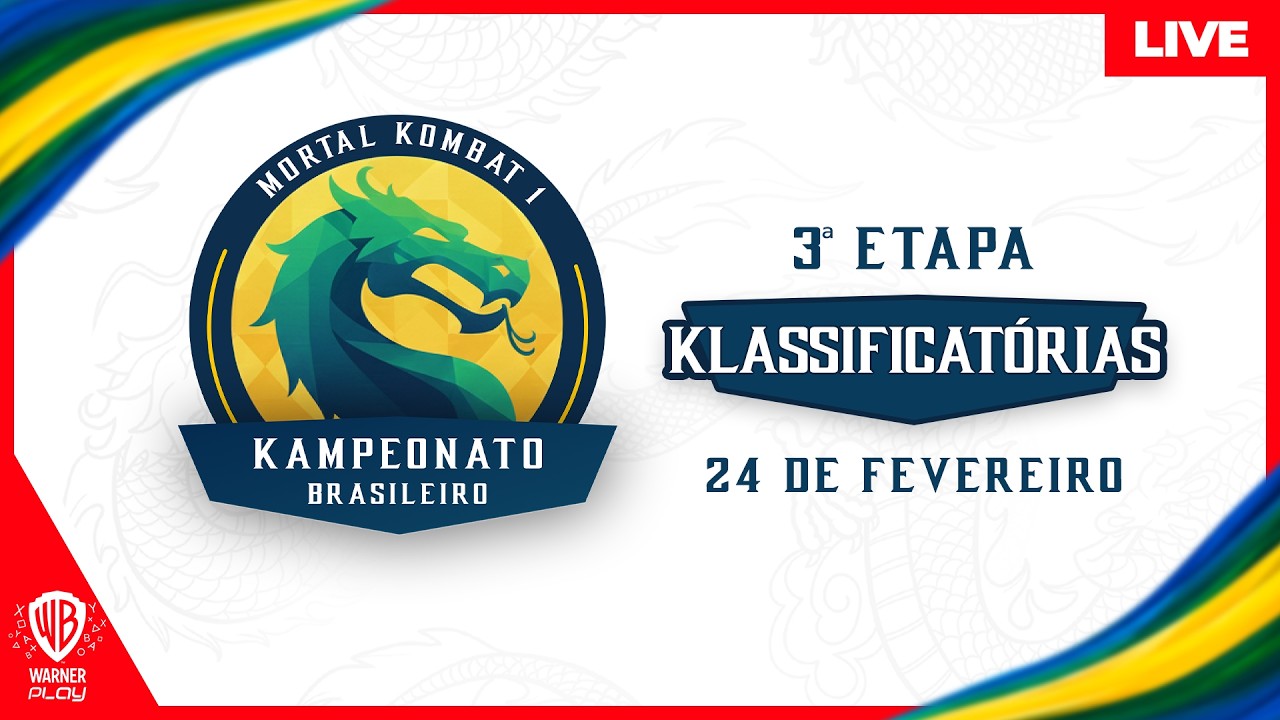LIVE -MORTAL KOMBAT 1-KAMPEONATO BRASILEIRO  - 3ª ETAPA