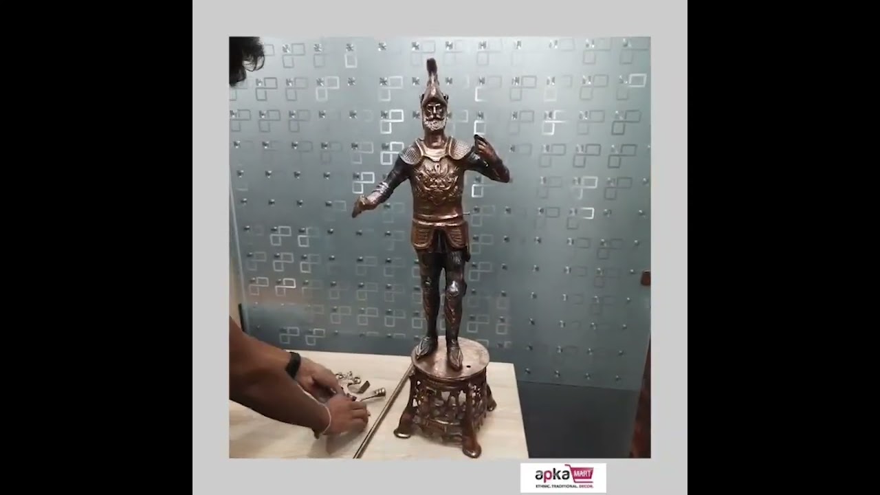 Soldier Statue | Corner Decor | Big Warrior Showpiece | Antique Decor Ideas | Vintage Statue