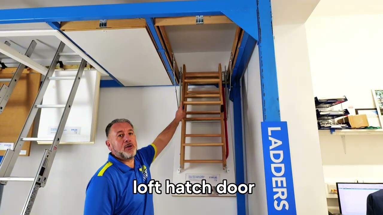 3 Section Timber Folding Loft Ladder #loft #loftliving #loftladder #loftshop