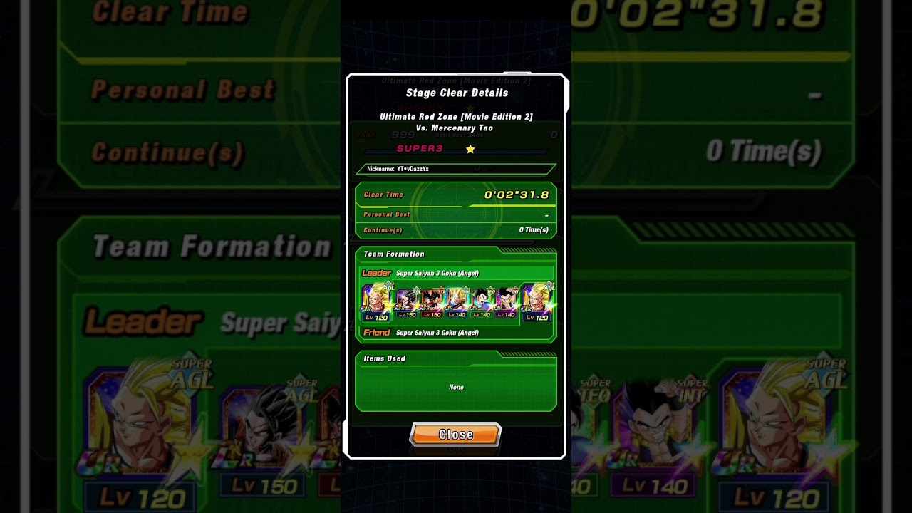 Dokkan Battle | Ultimate Red Zone [Movie Edition 2] | Stange 1 & 2 | My Team's