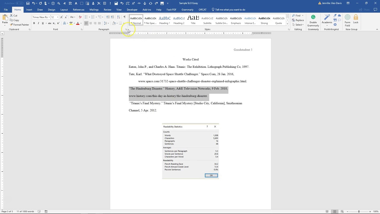 How to Apply Hanging Indent in Word 2016