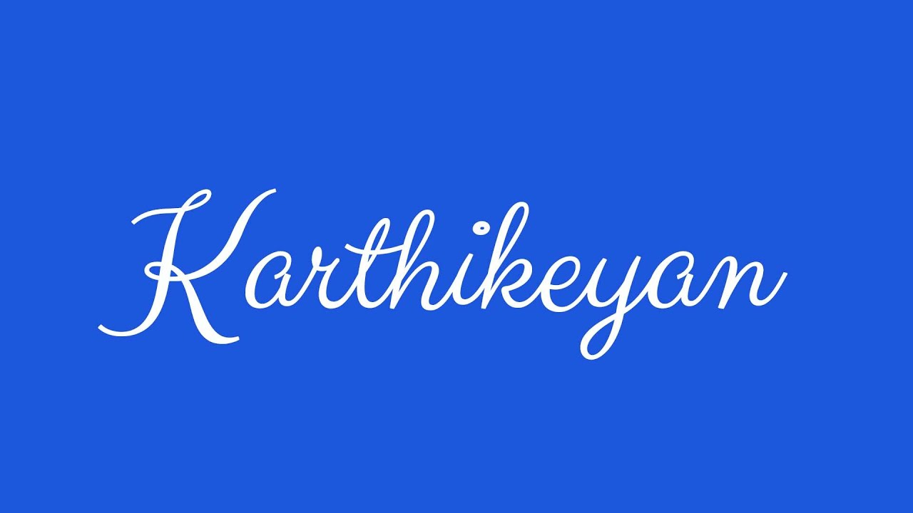 ✎ Karthikeyan ✎ English Cursive Handwriting Tutorial