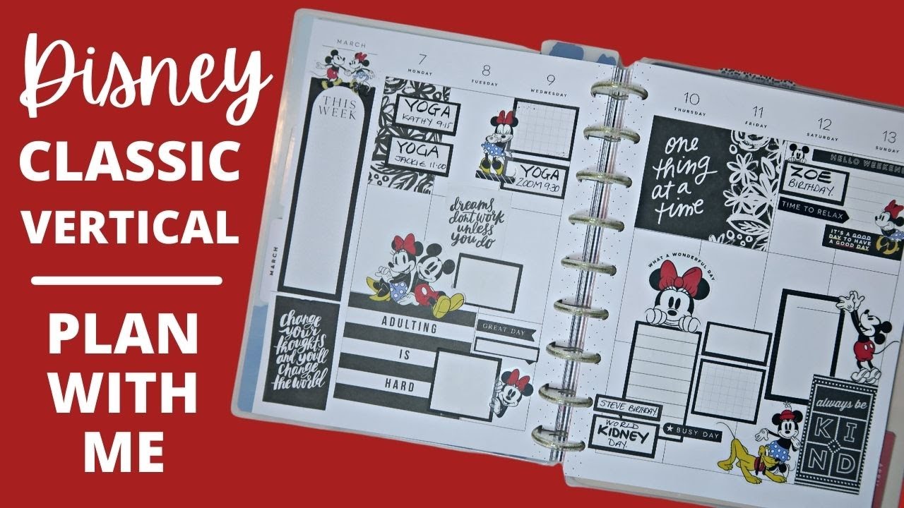 Disney Happy Planner Plan With Me for my Catch All Planner W/C 7th March - Mickey & Friends Fun!