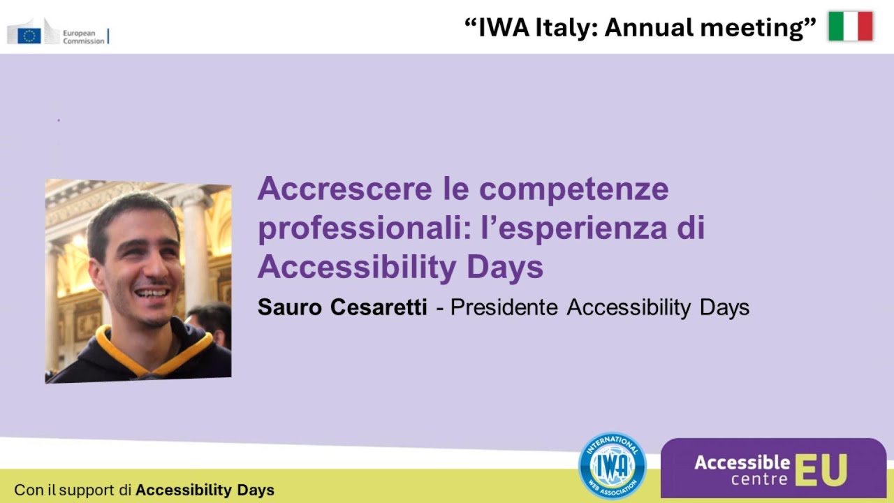 Accrescere le competenze professionali: l’esperienza di Accessibility Days