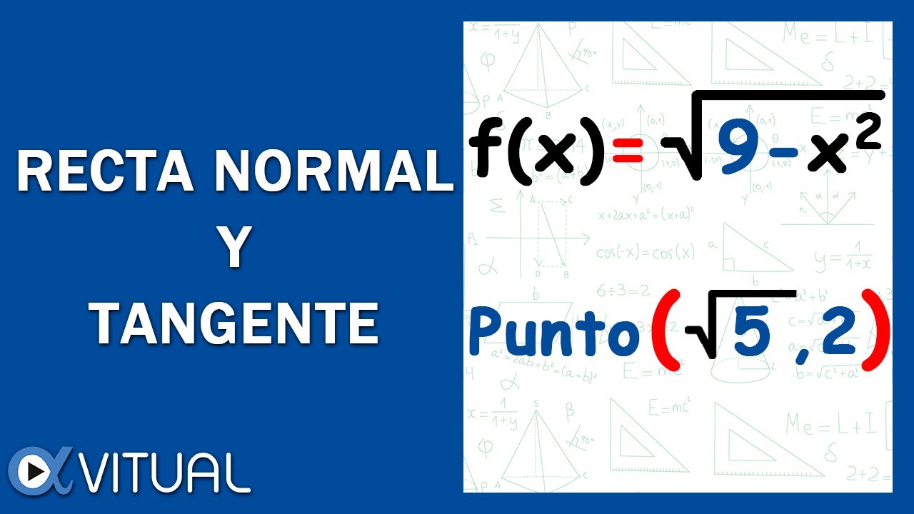 💹 Como calcular la ecuación de la Recta Tangente y Normal a una curva | Ejemplo 2