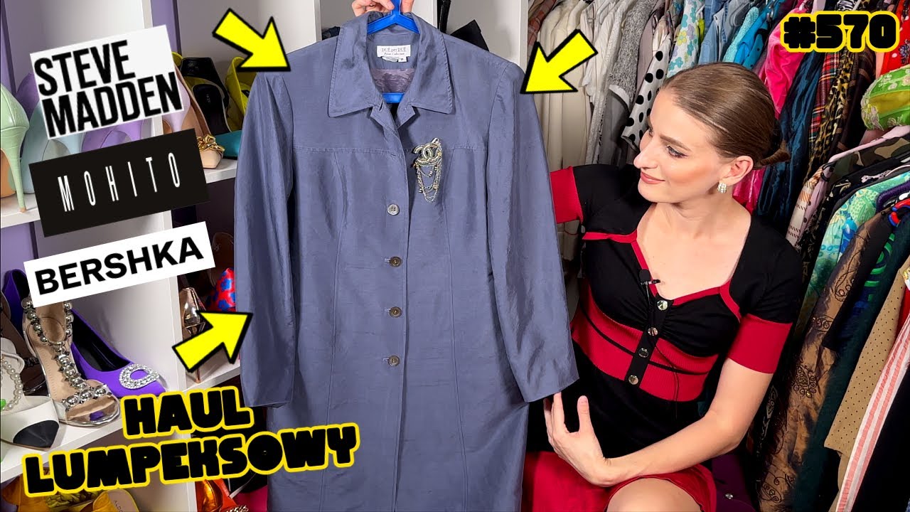 KUPIŁAM PIĘKNY JEDWABNY PŁASZCZ W LUMPEKSIE 🧥 KOLOROWE STYLIZACJE Z SECOND HANDU 🌈 DIY ✂️ #570