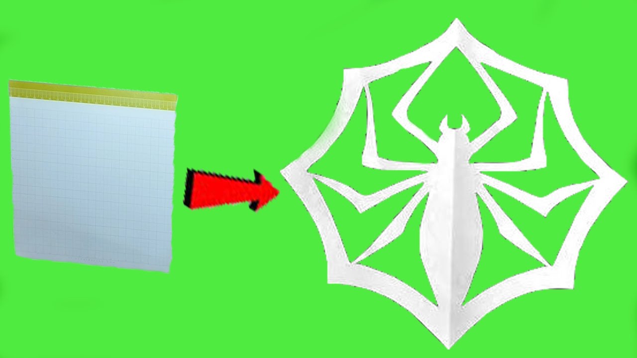 How to Make Spider With Paper Cutting / How To Cut Paper Spider #america #halloween #india #china