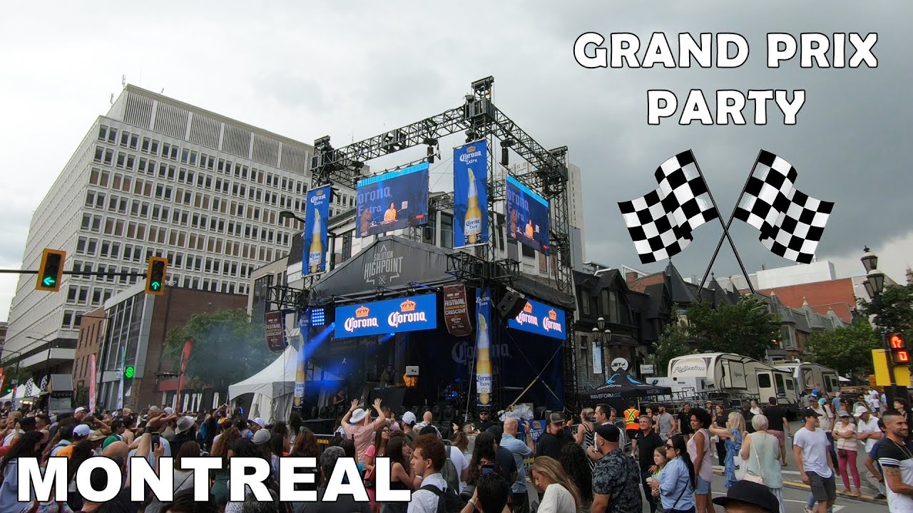 Montreal Grand Prix 2022 Party in Downtown on Crescent Street