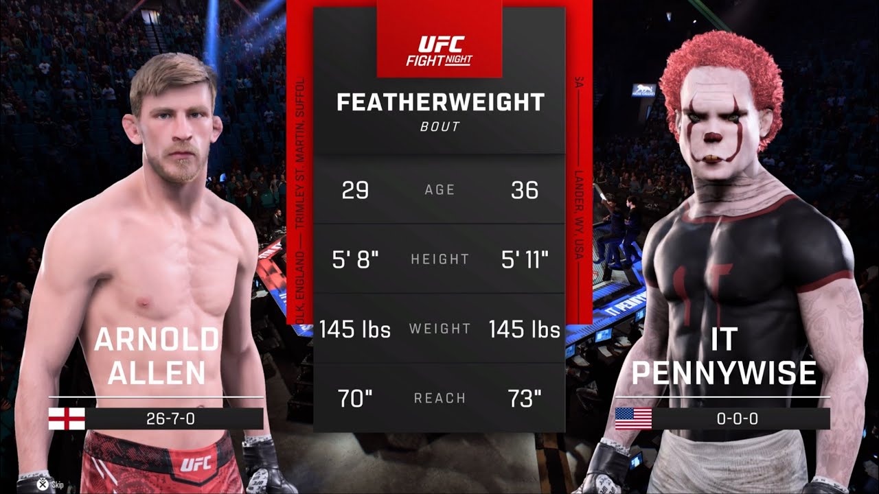 Pennywise vs. Arnold Allen - EA Sports UFC 5 - Epic Fight
