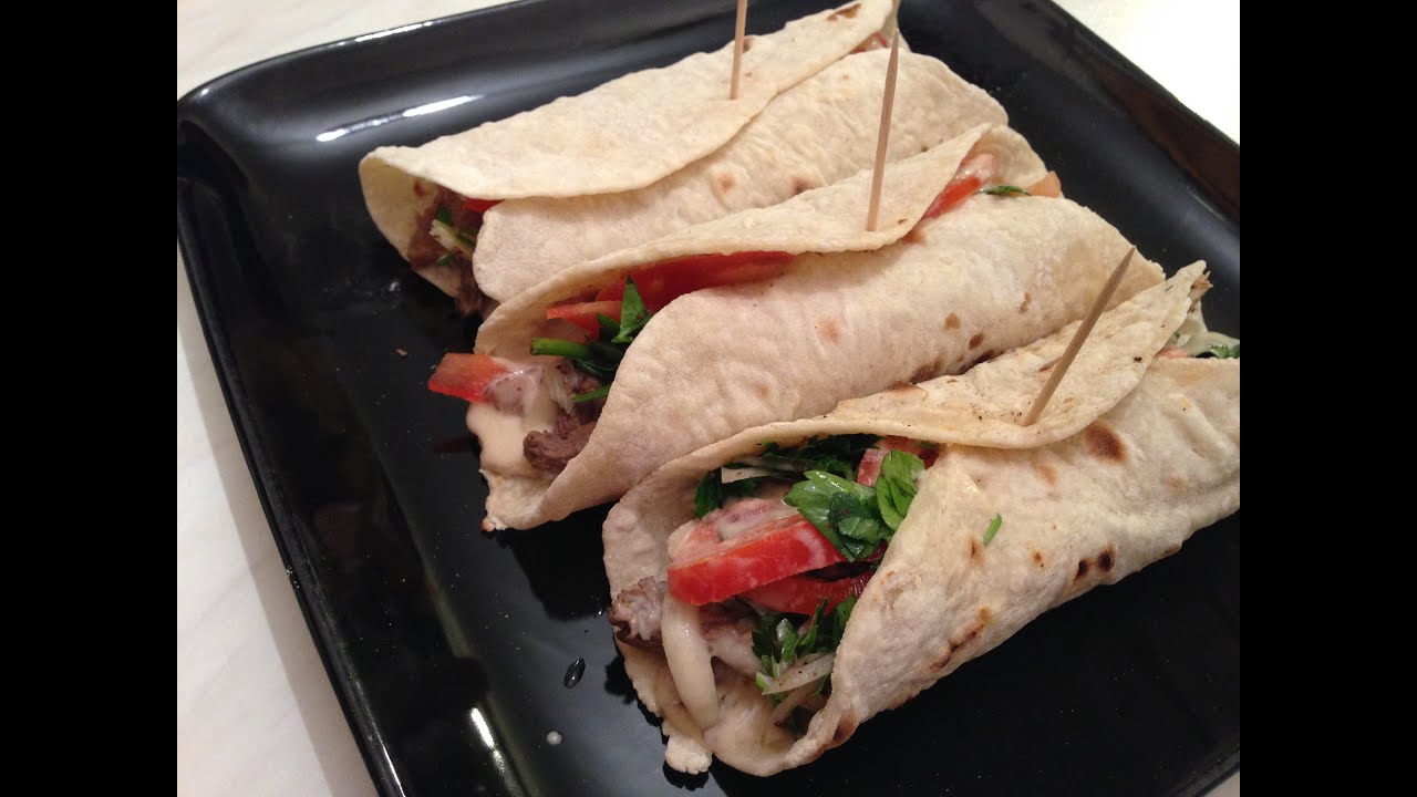 Lebanese Beef Shawarma wrap - شاورما اللحمة المتبلة (easy recipe)