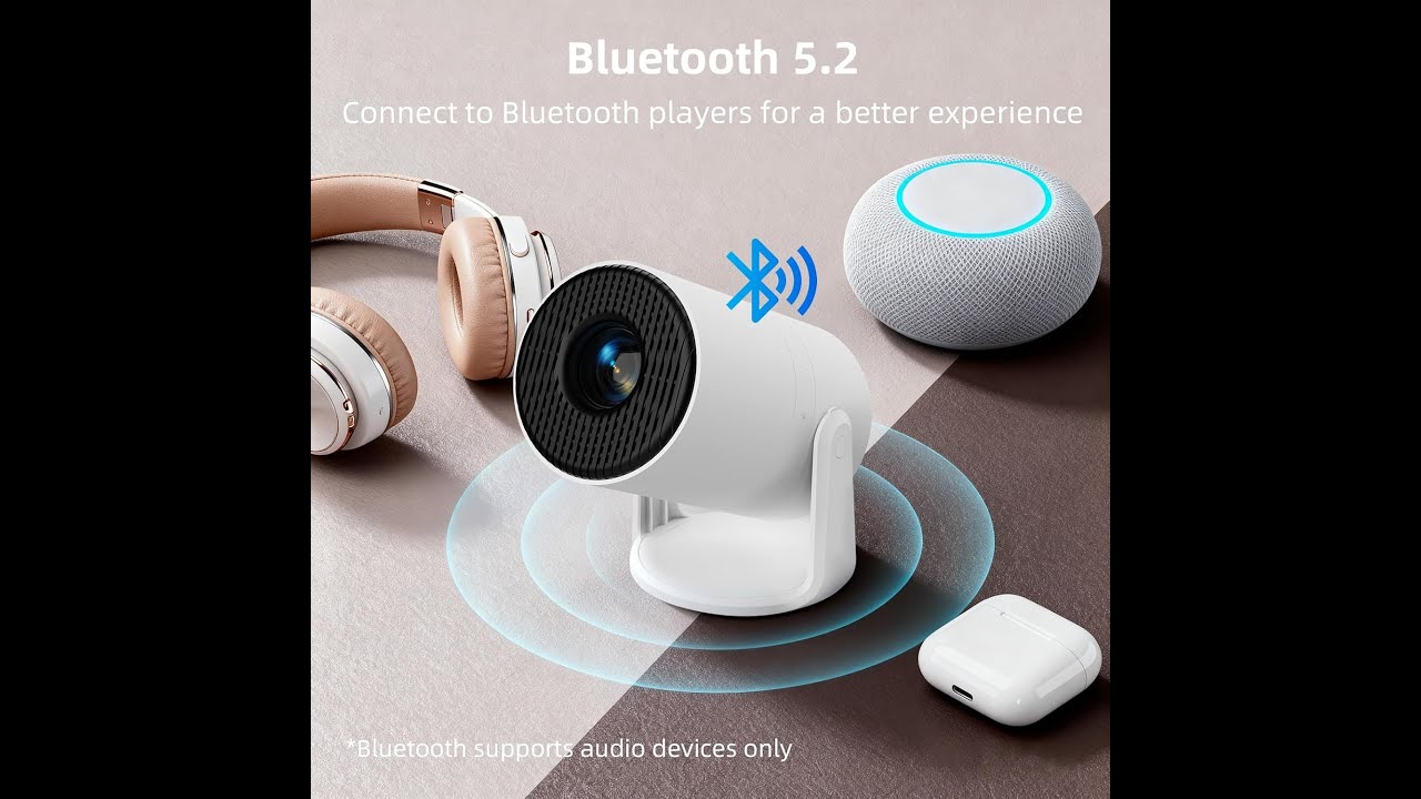 YINCODI Mini Projector with WiFi and Bluetooth