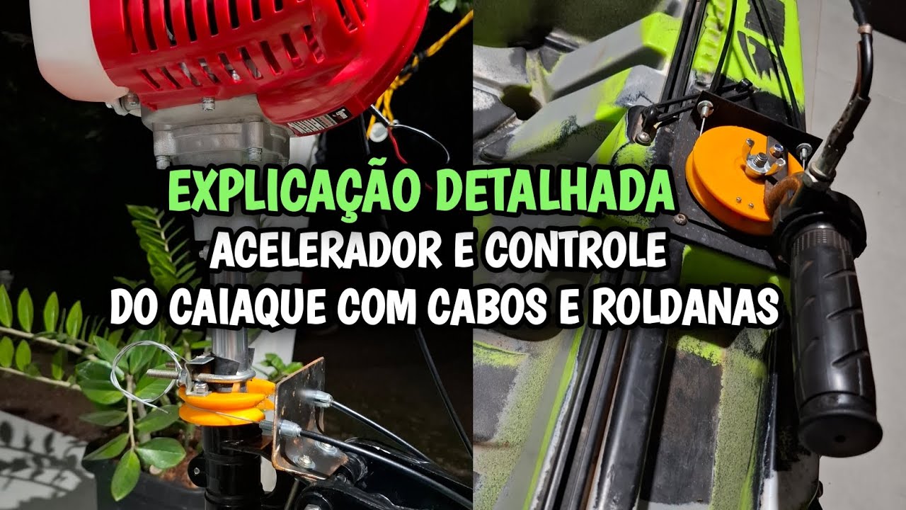 COMO FAZER CONTROLE A DISTÂNCIA DO CAIAQUE COM CABOS E ROLDANAS, O JEITO MAIS FACIL E SEGURO!!!