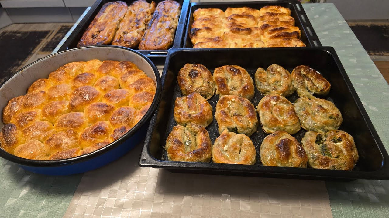 Četiri vrste pita - Zeljanica, Bijeli zavitci, Sirnica i Burek