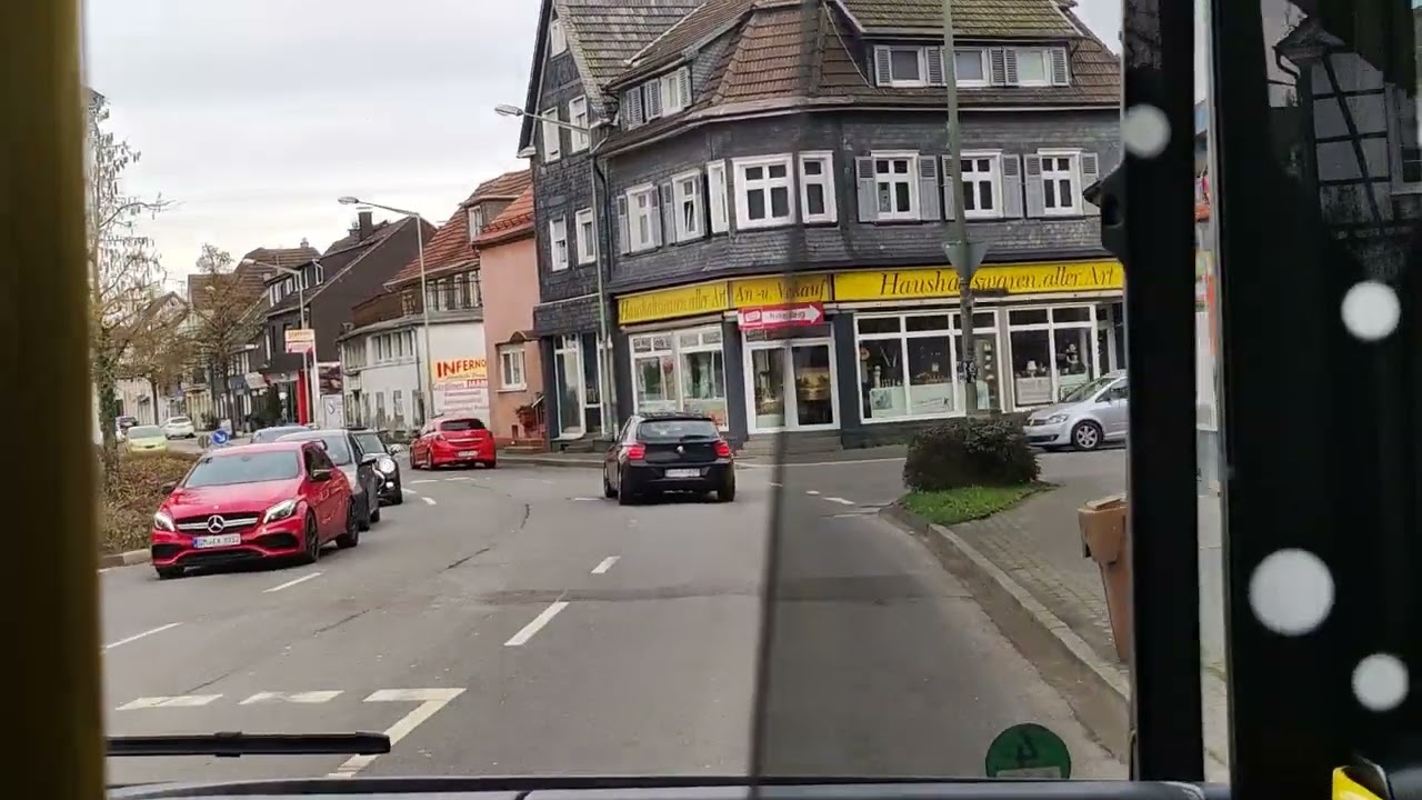 Mitfahrt im Bus der Linie 301 von Gummersbach - Niederseßmar nach Bergneustadt - Wiedenest