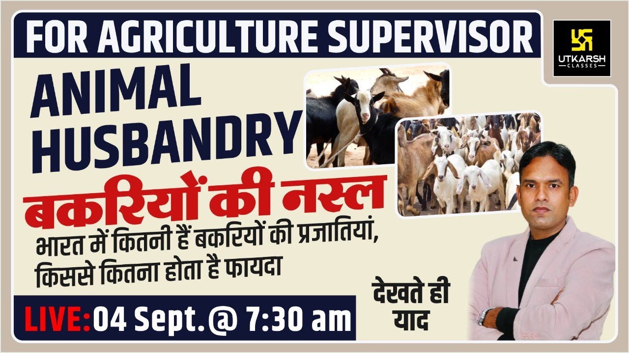 बकरियों  की नस्लें (Goat Breeds) | Agriculture Supervisor 2021 | Animal Husbandry | By Laxman Sir