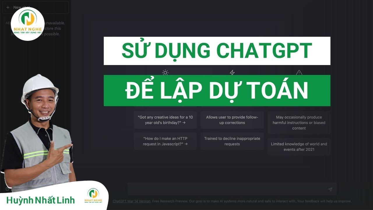 ỨNG DỤNG CHATGPT ĐỂ LẬP DỰ TOÁN | Huỳnh Nhất Linh