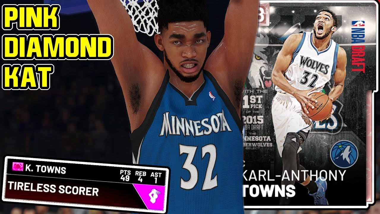 PINK DIAMOND KARL-ANTHONY TOWNS GAMEPLAY! HIS JUMPER WET! NBA 2k19 MyTEAM