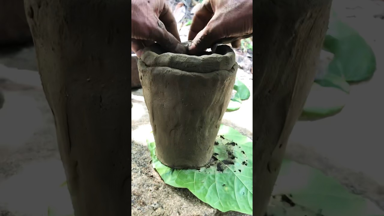 Making a cola glass for drinking water#driving glass#clay jug#Hand made