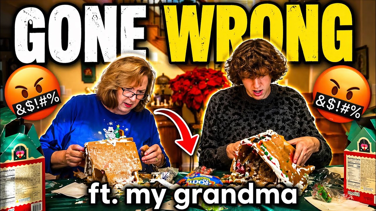 GINGERBREAD HOUSE COMPETITION WITH GRANDMA *CHAOTIC*